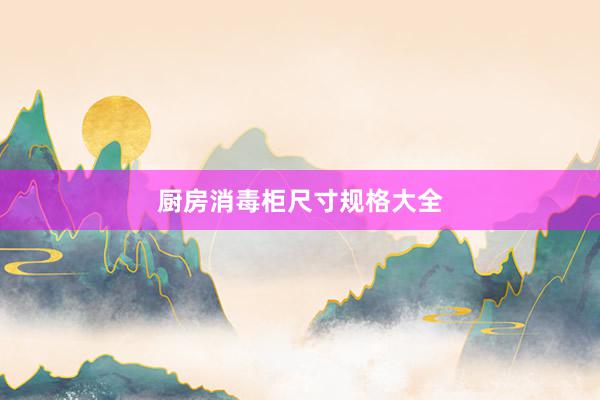 厨房消毒柜尺寸规格大全