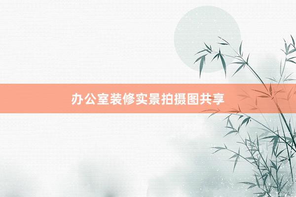 办公室装修实景拍摄图共享