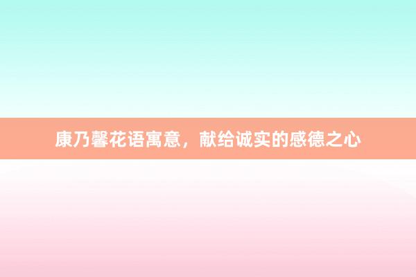 康乃馨花语寓意，献给诚实的感德之心